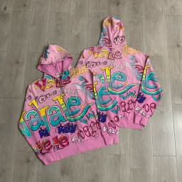 Streetwear Shinning Diamond Zipper Terry Hooded Hoodie for Men Oversized Graffiti Flame Cardigan Rhinestone Sweatshirt Jacket