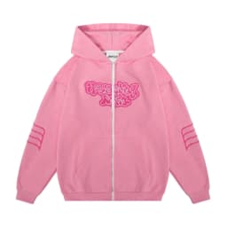 Y2K Harajuku Вата Zip Up Hoodie Cartoon Letter Embroidery Sweatshirt Men Hip Hop Oversized Streetwear Zipper Jacket Goth Clothes