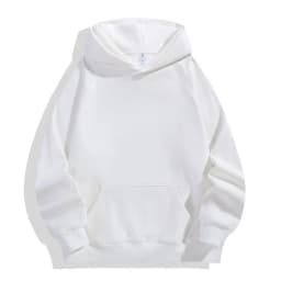 600GSM Men's 100% Cotton Hoodies Korean Style Loose Fit Fleece Hooded Pullover Windproof Casual Oversized Heavy Jumper Sweater
