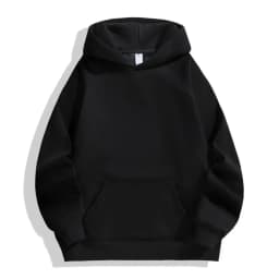 600GSM Men's 100% Cotton Hoodies Korean Style Loose Fit Fleece Hooded Pullover Windproof Casual Oversized Heavy Jumper Sweater