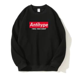 Harajuku Streetwear Oversized Men's Hooded Pullover I BALL WAS RAWT Graphic Print Hoodies Sweatshirts Hip Hop Punk Tops Goth Y2k