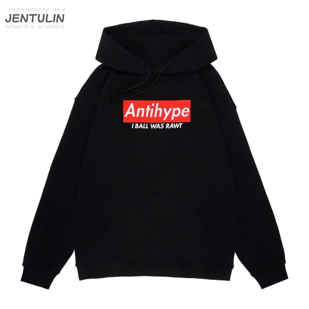Harajuku Streetwear Oversized Men's Hooded Pullover I BALL WAS RAWT Graphic Print Hoodies Sweatshirts Hip Hop Punk Tops Goth Y2k