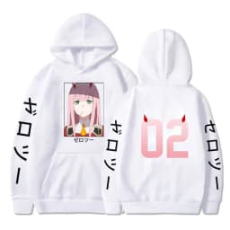 Anime Darling In The Franxx Zero Two Funny Graphic Printed Hooded Men Women Hoodies Oversized Streetwear Harajuku Sweatshirt