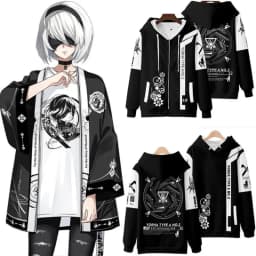 Game NieR:Automata 3D Printing Men/Women Fashion Harajuku Hoodies Sweatshirt Long Sleeve Pullover / T-Shirt/Pants/Shorts/Kimono