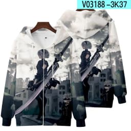Game NieR:Automata 3D Printing Men/Women Fashion Harajuku Hoodies Sweatshirt Long Sleeve Pullover / T-Shirt/Pants/Shorts/Kimono