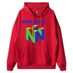 Chest Pocket N64 Hoodies Gift Idea Funny Hoodies Casual Special O-Neck Hoodies Long Sleeve