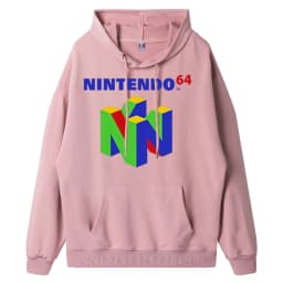 Chest Pocket N64 Hoodies Gift Idea Funny Hoodies Casual Special O-Neck Hoodies Long Sleeve
