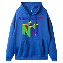 Chest Pocket N64 Hoodies Gift Idea Funny Hoodies Casual Special O-Neck Hoodies Long Sleeve
