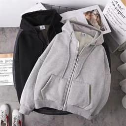 Hooded Sweatshirt 2025 New Men's Autumn Winter Thickened Loose Long Sleeve Lamb Velvet Jacket Top Youth Casual Outerwear