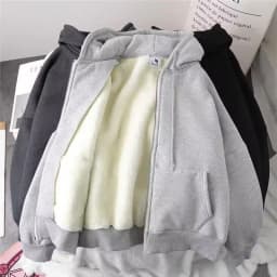 Hooded Sweatshirt 2025 New Men's Autumn Winter Thickened Loose Long Sleeve Lamb Velvet Jacket Top Youth Casual Outerwear