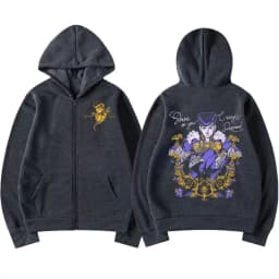 Anime Jojo Bizarre Adventure Zipper Hoodies Higashikata Josuke Manga Zip Up Sweatshirts Men Women Fashion Casual Pullovers Coats