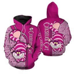 Cheshire Cat all-over print 3D hoodie, Alice in Wonderland Halloween cosplay shirt, cat Halloween costume sweatshirt