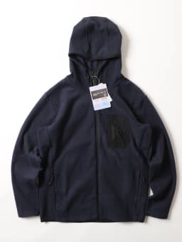 Warm Fleece Outdoor Hooded Open Cardigan Sweatshirt Casual Sporty Japanese Style Wave Patterned Men's Long Sleeve Zipper Jacket