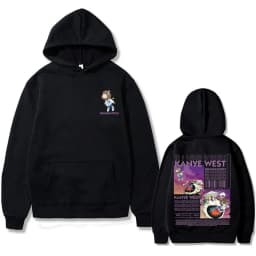 Kanye West Graduation Bear Double Sided Printed Hoodie Men Women Fashion Hip Hop Cool Sweatshirts Unisex Fleece Cotton Hoodies