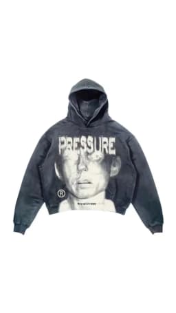 Men Winter y2k Goth Harajuku American street lettering portrait printed wash hoodie couple fashion casual oversized sweatshirt