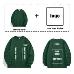 European Size Sweatshirts (XXXS-2XL) Free Logo Printing (1-Piece Minimum) 100% Polyester Thin Sweatshirts Lightweight SS-BMY351