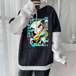 Japan Anime My Hero Academia Midoriya Izuku Deku Printed Hooded Men Women Hoodies Plus Size Sweatshirt Harajuku Male Streetwear