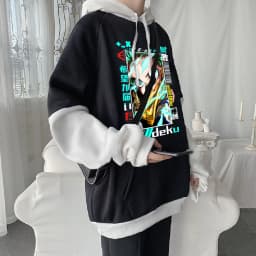 Japan Anime My Hero Academia Midoriya Izuku Deku Printed Hooded Men Women Hoodies Plus Size Sweatshirt Harajuku Male Streetwear