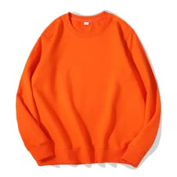 260g 100% Cotton Men's Hoodless Sweater Pullovers Sweatshirts Men Loose Solid Color Warm O Neck Tops Hip Hop Y2k Sweatshirt Tops