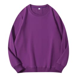 260g 100% Cotton Men's Hoodless Sweater Pullovers Sweatshirts Men Loose Solid Color Warm O Neck Tops Hip Hop Y2k Sweatshirt Tops