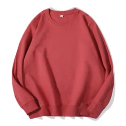 260g 100% Cotton Men's Hoodless Sweater Pullovers Sweatshirts Men Loose Solid Color Warm O Neck Tops Hip Hop Y2k Sweatshirt Tops