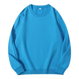 260g 100% Cotton Men's Hoodless Sweater Pullovers Sweatshirts Men Loose Solid Color Warm O Neck Tops Hip Hop Y2k Sweatshirt Tops