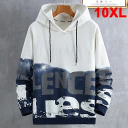 Mens Hoodies Plus Size 10XL Hooded Sweatshirt Spring Autumn Print Hoodie Male Big Size 10XL Pullover Loose