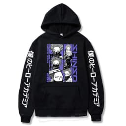 Anime My Hero Academia Hoodies Shinso Hitoshi Print Pullover Sweatshirts Harajuku Cartoon Style Crewneck Women Men Street Hoody