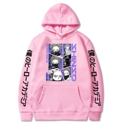 Anime My Hero Academia Hoodies Shinso Hitoshi Print Pullover Sweatshirts Harajuku Cartoon Style Crewneck Women Men Street Hoody