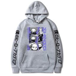 Anime My Hero Academia Hoodies Shinso Hitoshi Print Pullover Sweatshirts Harajuku Cartoon Style Crewneck Women Men Street Hoody