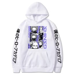 Anime My Hero Academia Hoodies Shinso Hitoshi Print Pullover Sweatshirts Harajuku Cartoon Style Crewneck Women Men Street Hoody