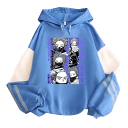 Anime My Hero Academia Hoodies Shinso Hitoshi Print Pullover Sweatshirts Harajuku Cartoon Style Crewneck Women Men Street Hoody