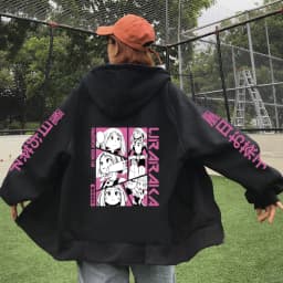 Funny Anime Kirishima Eijiro My Hero Academia Hoodie Zipper Fashion Streetwear Pullovers Loose Unisex Zip Up Jackets Outerwear