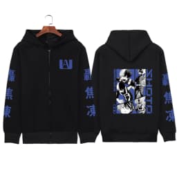Funny Anime Kirishima Eijiro My Hero Academia Hoodie Zipper Fashion Streetwear Pullovers Loose Unisex Zip Up Jackets Outerwear