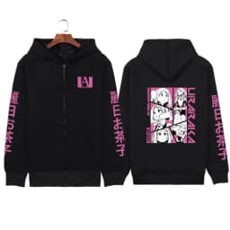 Funny Anime Kirishima Eijiro My Hero Academia Hoodie Zipper Fashion Streetwear Pullovers Loose Unisex Zip Up Jackets Outerwear
