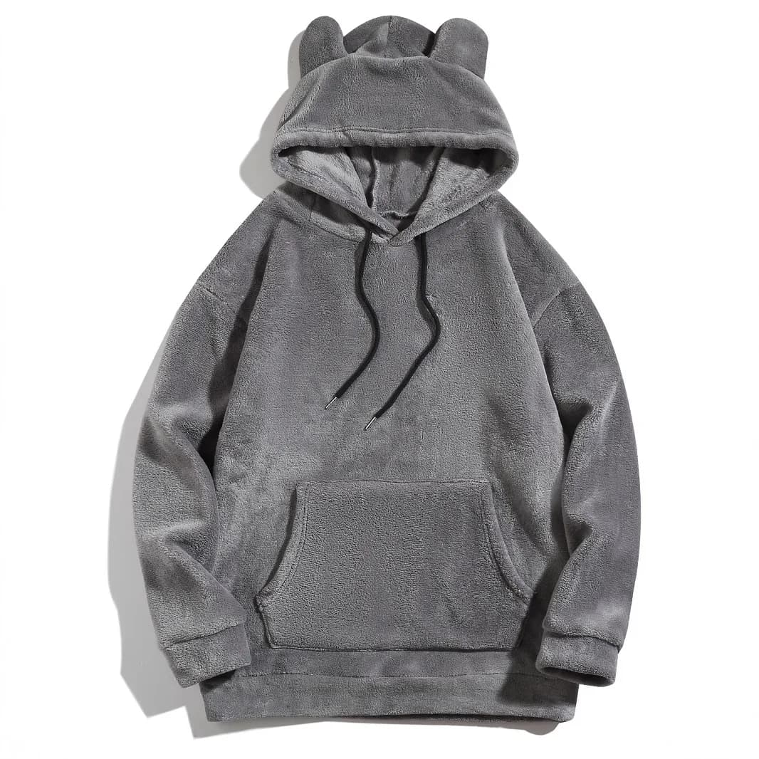 New Top Men and Women Funny Warm Hoodies for Men Clothing Bear Ears Casual Loose Sports Hoodie Unisex