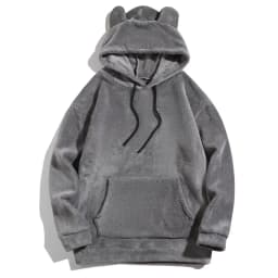 New Top Men and Women Funny Warm Hoodies for Men Clothing Bear Ears Casual Loose Sports Hoodie Unisex