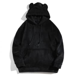 New Top Men and Women Funny Warm Hoodies for Men Clothing Bear Ears Casual Loose Sports Hoodie Unisex