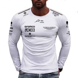 2026 Fernando Alonso Size 14 Long Sleeved T-shirt Aston Martin Quick Drying Breathable T-shirt