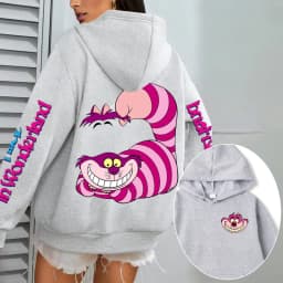 Alice in Wonderland Cheshire Cat Men Hoodie Cartoon Anime Women Pullover Tops 2026 New Casual Couple Oversized Sweatshirts