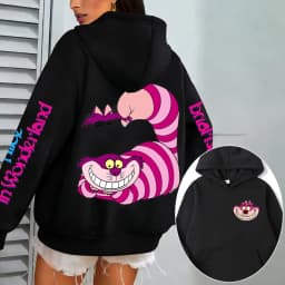 Alice in Wonderland Cheshire Cat Men Hoodie Cartoon Anime Women Pullover Tops 2026 New Casual Couple Oversized Sweatshirts