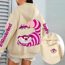 Alice in Wonderland Cheshire Cat Men Hoodie Cartoon Anime Women Pullover Tops 2026 New Casual Couple Oversized Sweatshirts