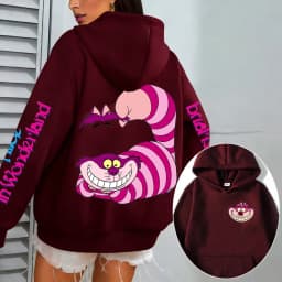 Alice in Wonderland Cheshire Cat Men Hoodie Cartoon Anime Women Pullover Tops 2026 New Casual Couple Oversized Sweatshirts