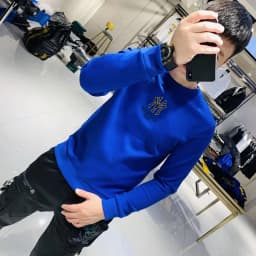 Handsome Men's Hoodies Simple Brand Logo Embroidery New Autumn Korean Design Pullover Casual Cotton Young O-Neck Sweater