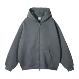 ZODF New Men Double Headed Zipper Fleece Hoodies Unisex Loose Basic Solid Warm Hooded Sweatshirts Coats For Winter HY0633