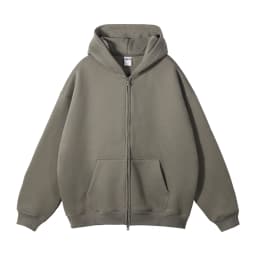ZODF New Men Double Headed Zipper Fleece Hoodies Unisex Loose Basic Solid Warm Hooded Sweatshirts Coats For Winter HY0633