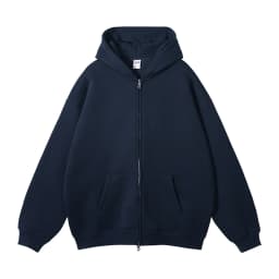 ZODF New Men Double Headed Zipper Fleece Hoodies Unisex Loose Basic Solid Warm Hooded Sweatshirts Coats For Winter HY0633