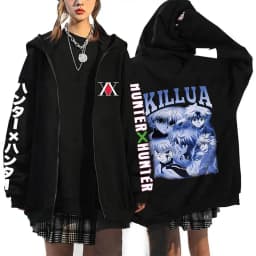 Anime Hunter X Hunter Hoodies Killua Zoldyck Sweatshirts Hisoka Chrollo Cosplay Hoodie Men's Women's Oversized Jacket Streetwear