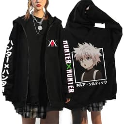 Anime Hunter X Hunter Hoodies Killua Zoldyck Sweatshirts Hisoka Chrollo Cosplay Hoodie Men's Women's Oversized Jacket Streetwear