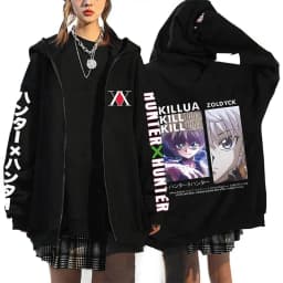 Anime Hunter X Hunter Hoodies Killua Zoldyck Sweatshirts Hisoka Chrollo Cosplay Hoodie Men's Women's Oversized Jacket Streetwear